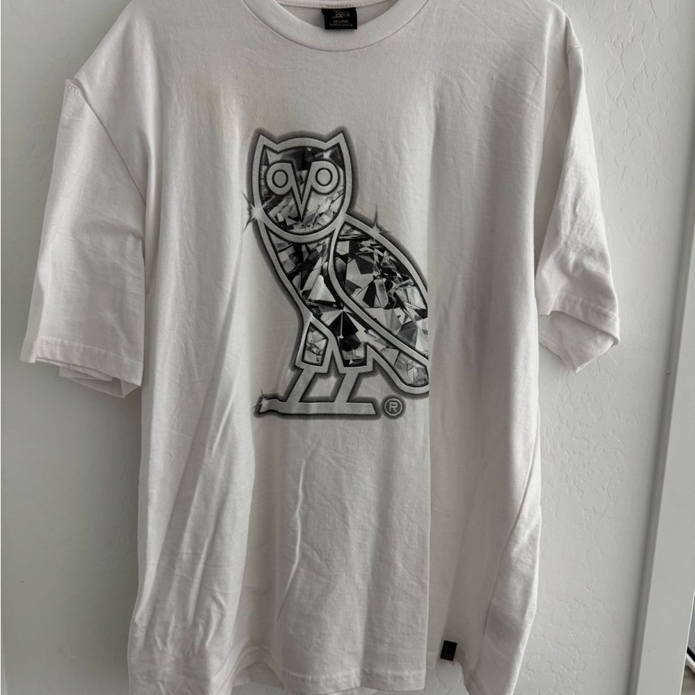 White OVO Owl Diamond T-shirt. XXL